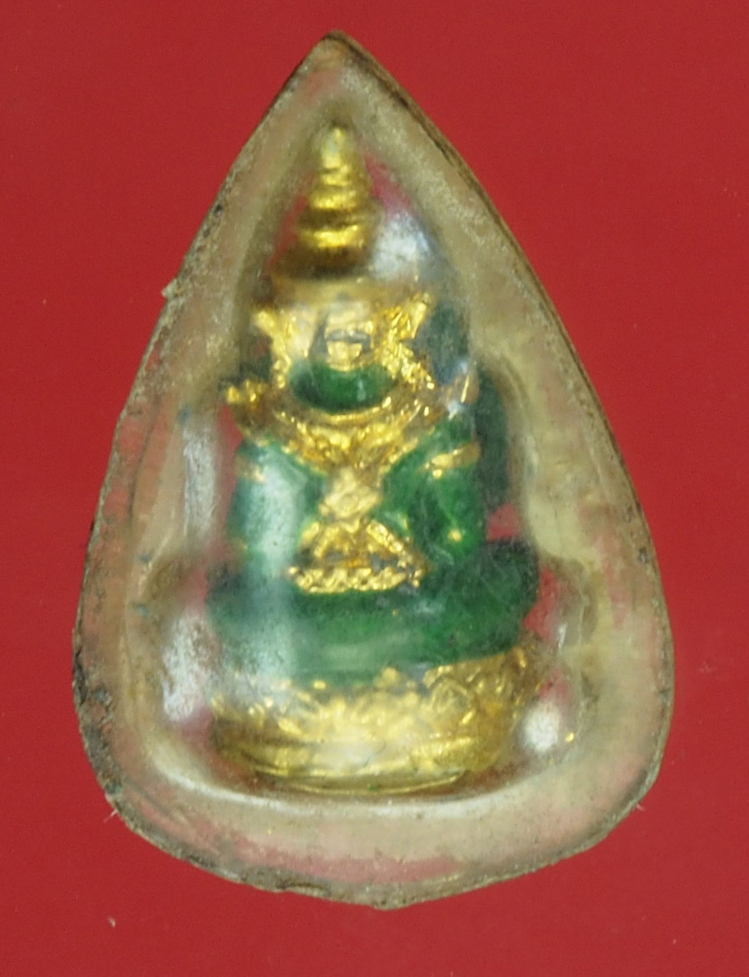 A298 พระแก้วมรกต จำลอง เคยเลี่ยมจับขอบทอง ไม่ทราบที่และปีสร้าง 8