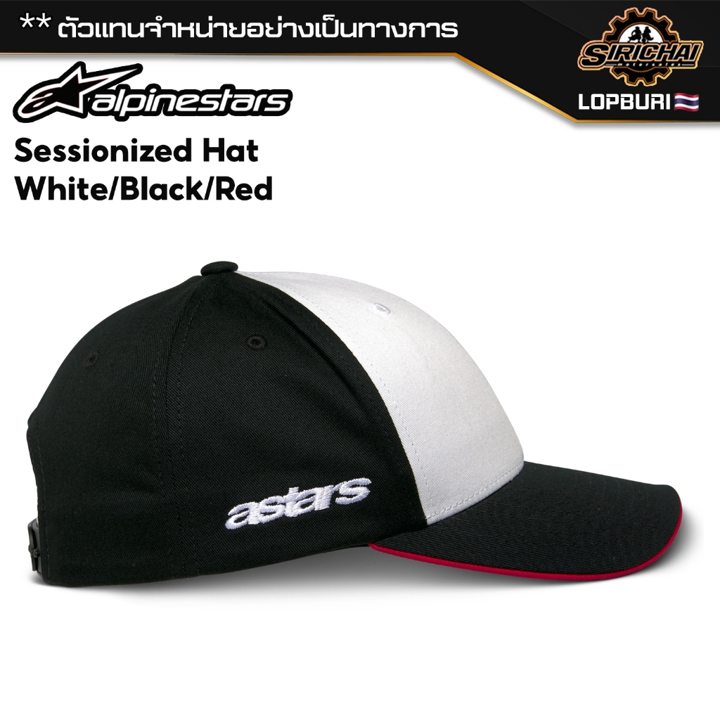 หมวกแก๊ป Alpinestars Sessionized Hat White/Black/Red / One Size ของแท้ 100%✅