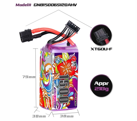 แบต GNB 6เซล 300-5000mah HV XT30 XT60 XT90 แบตสำหรับ RC รถ เรือ เครื่องบิน โดรน หุ่นยนต์ มีให้เลือกหลายขนาดความจุ