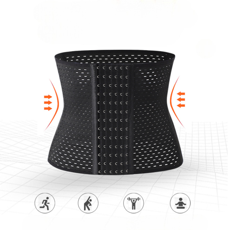 แผ่นรัดพุง เก็บหน้าร้องแบนเรียบ รุ่นตะขอ เสริมโครง