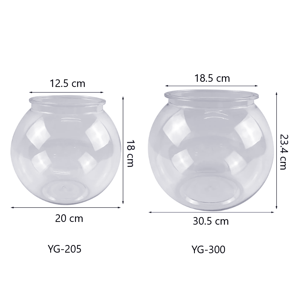 ROUND PET BOWL โหลเลี้ยงปลาทรงกลม (สำหรับเลี้ยงปลา ผลิตจากพลาสติก PET น้ำหนักเบา ใส ตกไม่แตก)