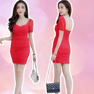 เดรสเซ็กซี่ มีแขน ชุดเที่ยว ชุดออกงานปาร์ตี้👗
