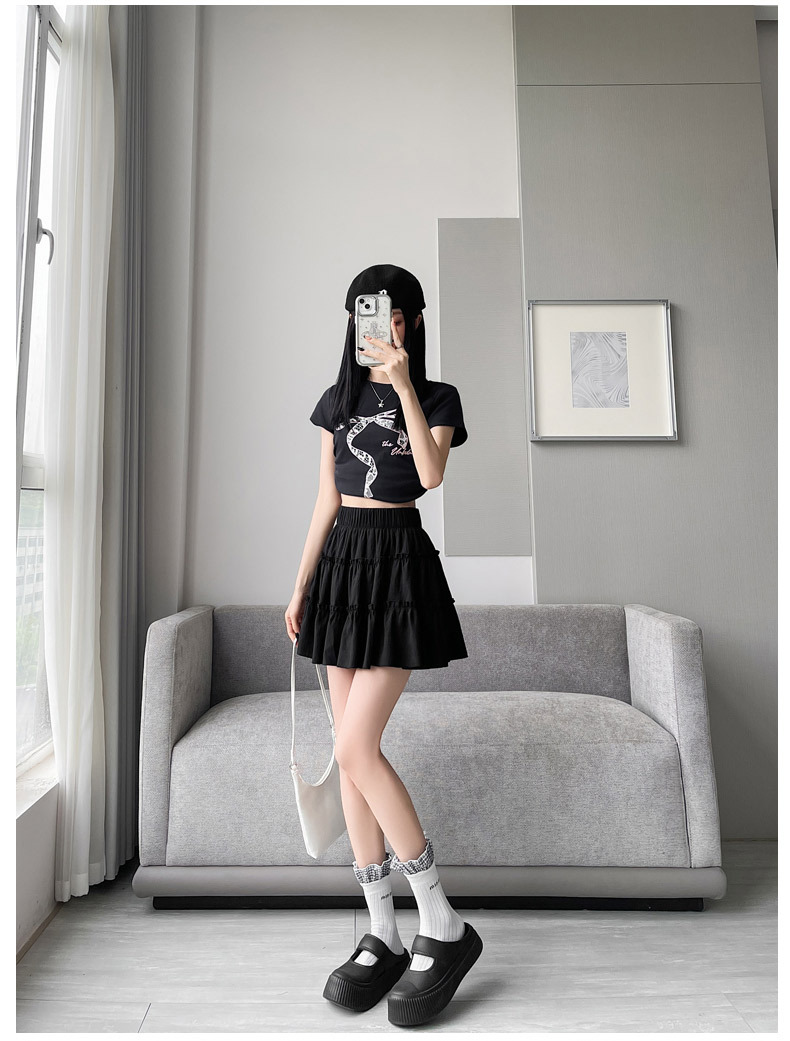 กระโปรงมินิแต่งระบาย กระโปรงน่ารัก รหัส JB4206