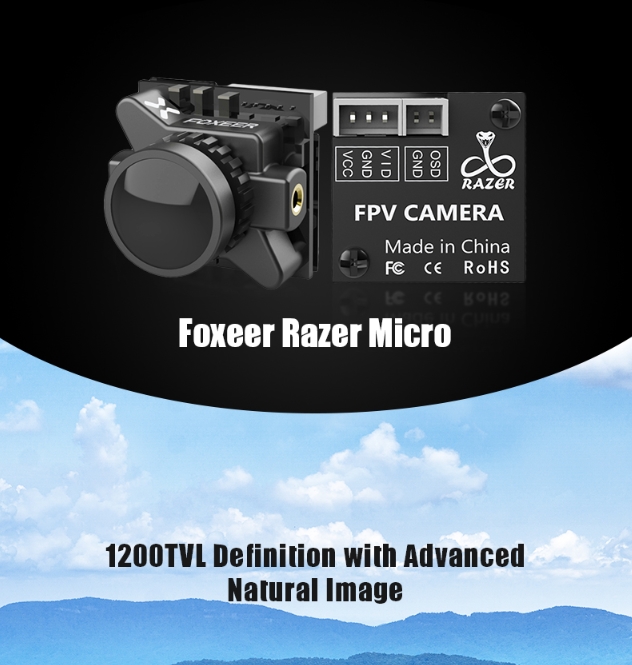 Foxeer Razer Pico/Razer Mini/Razer Micro/Razer NANO 1200TVL PAL/NTSC Switchable 4:3 16:9 FPV กล้องสำหรับ RC Drone รุ่นอัพเกรด