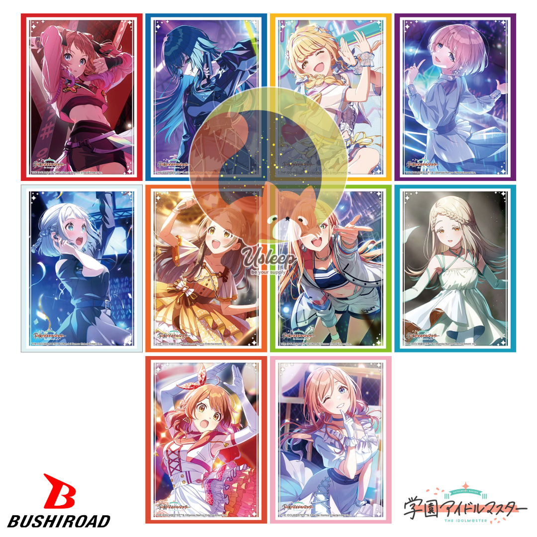 [PRE-ORDER] Bushiroad Sleeve & Deck Holder V3 & Rubber Mat V2 Gakuen iDOLM@STER : Saki Hanami, Temari Tsukimura, Kotone Fujita, Mao Arimura, Lilja Katsuragi, China Kuramoto, Sumika Shiun, Hiro Shinosawa, Ume Hanami, Rinami Himesaki