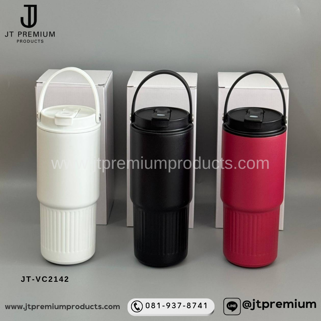 แก้วน้ำสแตนเลส หูหิ้ว พรีเมี่ยม รุ่น JT-VC2142