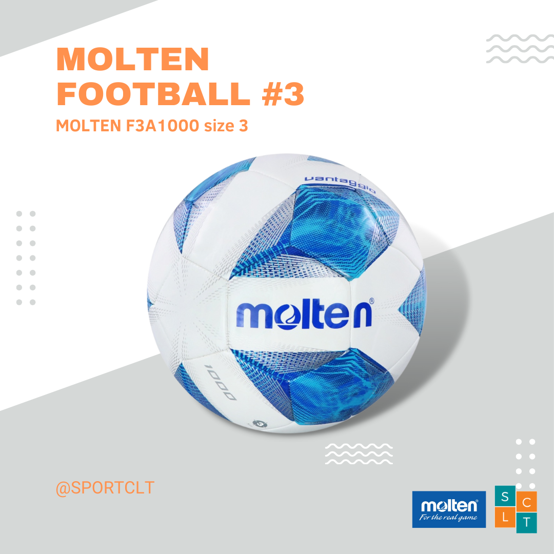 MOLTEN ลูกฟุตบอลมอลเทน TPU หนังเย็บ เบอร์ 3 รุ่น F3A1000