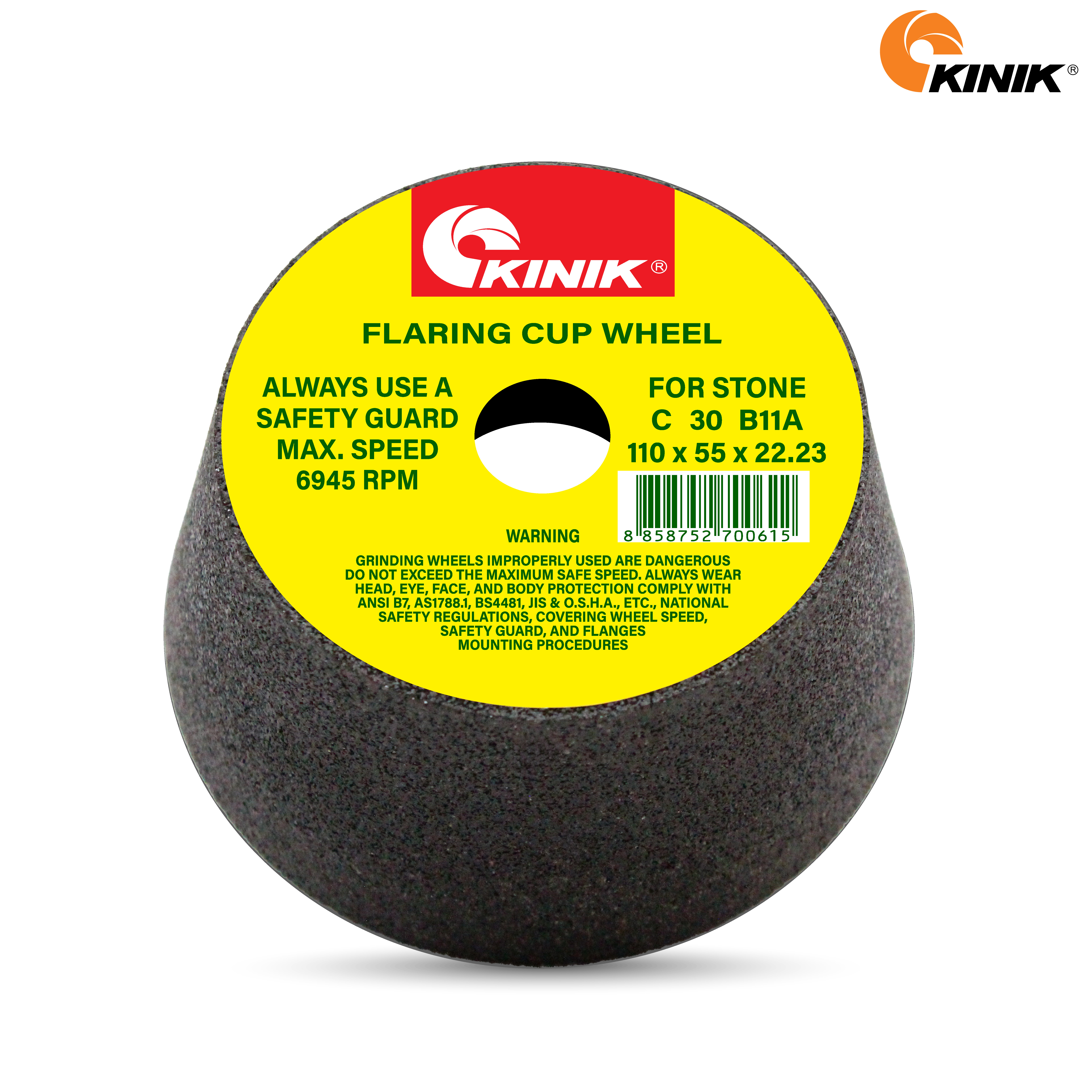 หินถ้วยเฉียง KINIK C30QB11A 110x55x22.2 mm.