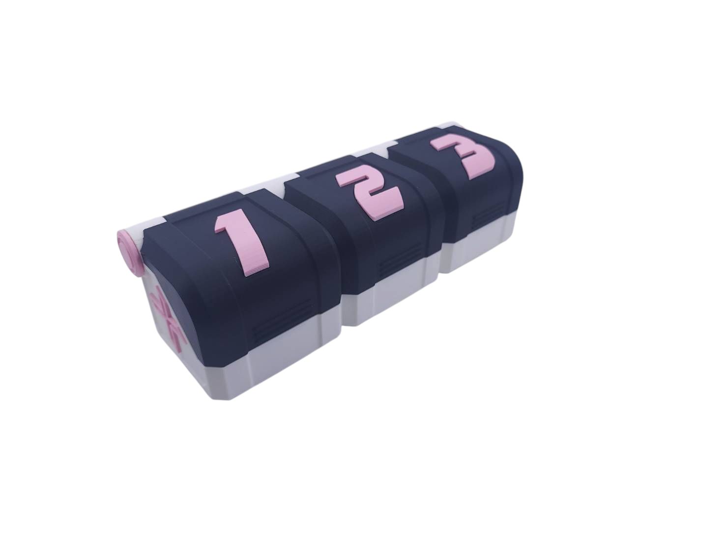 กล่อง 3on3 Deck Case : "Custom X" ผลิตจากพลาสติก PLA 3D Print ด้วยเครื่องที่ทันสมัยที่สุด สามารถเลือกสีได้ ฝาปิดแม่เหล็ก แยกช่องอิสระ