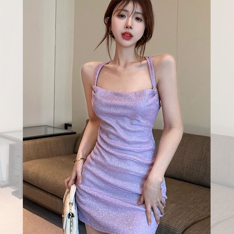 เดรสกลิตเตอร์ โชว์แผ่นหลัง รหัส CN2383