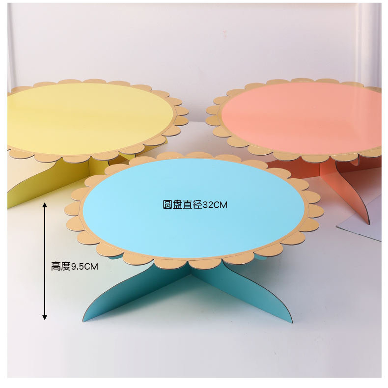 ชั้นวางเค้กกระดาษ แท่นวางเค้ก ชั้นวางคัพเค้ก ตกเเต่งงานปาร์ตี้