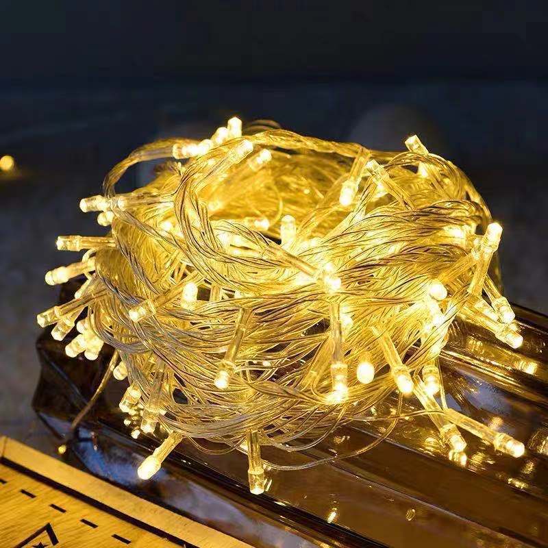 ไฟ LED ไฟตกแต่ง ไฟปีใหม่ ยาว 8-10 M ปรับกระพริบได้ เเบบเสียบปลั้ก