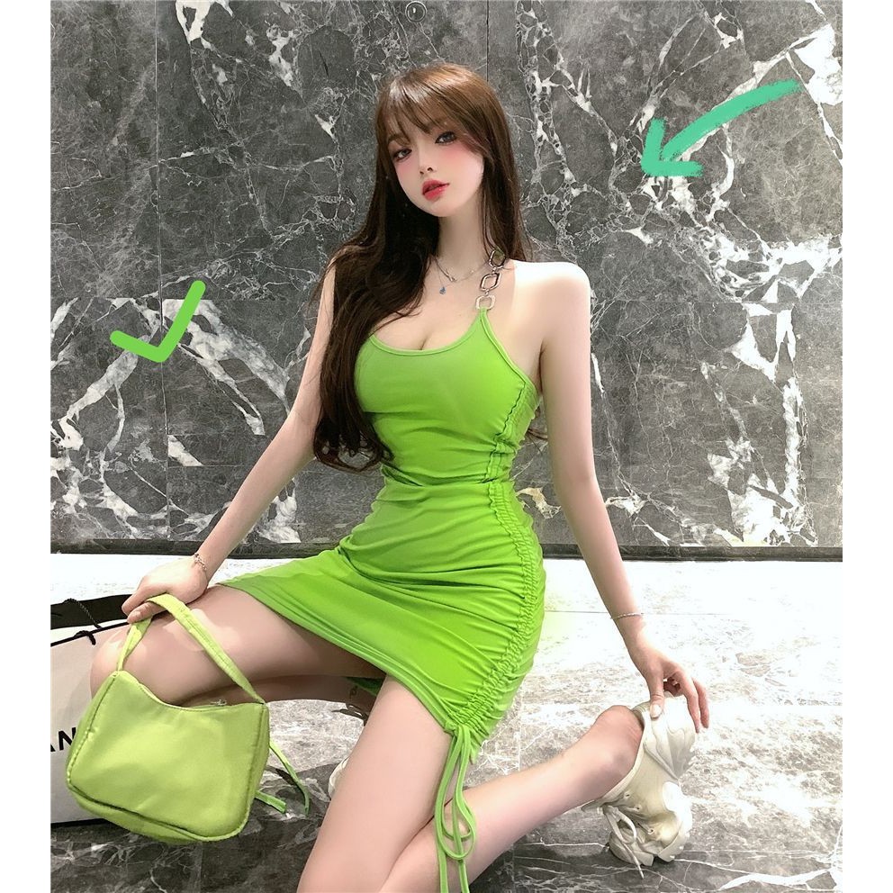 เดรสเซ็กซี่ สายโซ่ ด้านข้างปรับได้ CN2192