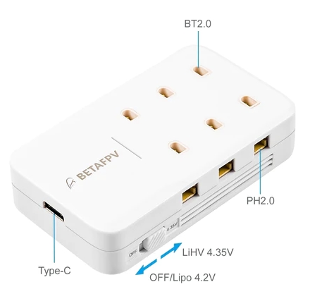 ฺBETAFPV 6 Ports 1S Battery Charger PH2.0 & BT2.0