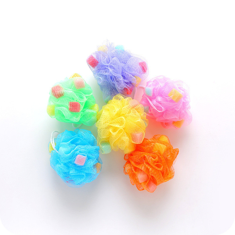 ฟองน้ำถูตัว ตาข่ายถูตัว คละสี พร้อมส่ง