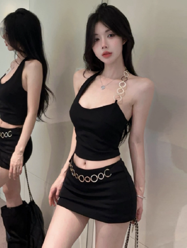 ชุดเซท เสื้อ+กระโปรง เซ็กซี่ CN5509 พร้อมส่งในไทย