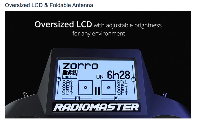 Radiomaster Zorro Radio Controller CC2500 4-in-1 ELRS Hall Sensor Gimbals OpenTX EdgeTX