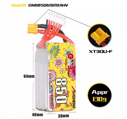 แบต GNB 6เซล 300-5000mah HV XT30 XT60 XT90 แบตสำหรับ RC รถ เรือ เครื่องบิน โดรน หุ่นยนต์ มีให้เลือกหลายขนาดความจุ