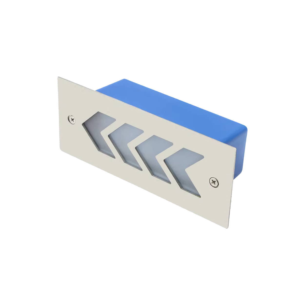 โคมไฟฝังผนังสแตนเลส ดีไซน์หน้ากากลายลูกศร LED step light arrow design รุ่น 010B LED 2W IP65