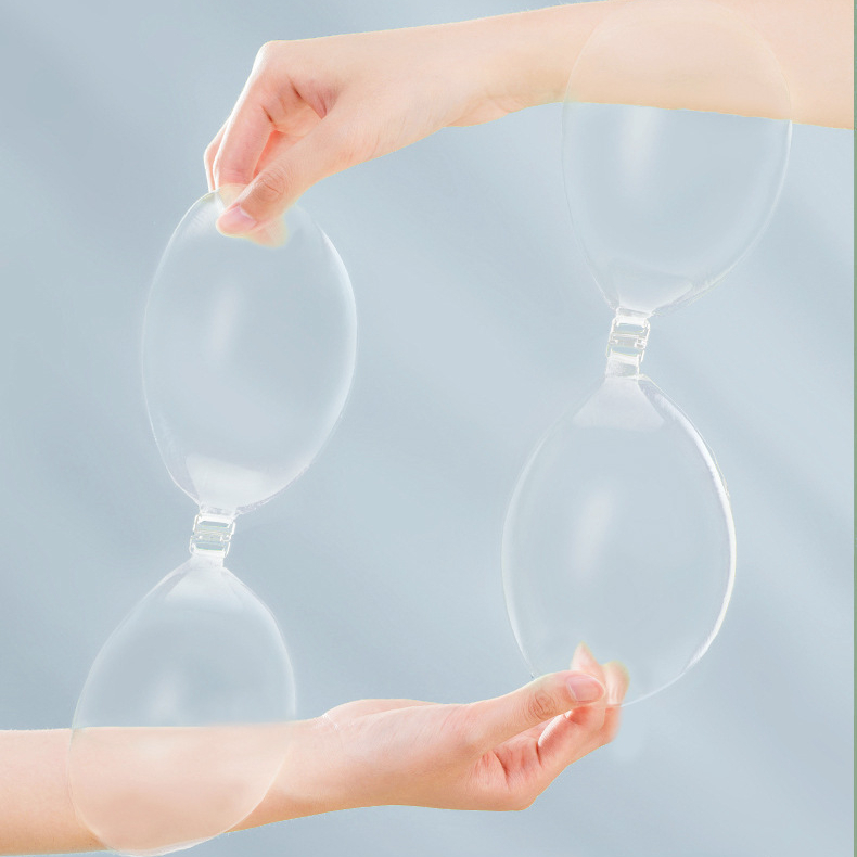 บราปีกนก ซิลิโคน บราใส บรากริตเตอร์ ติดทน