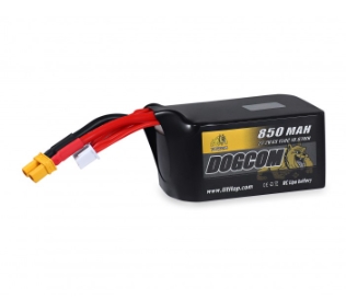 DOGCOM 6S 22.2V 150-160C มีหลายขนาด 650/850/1050/1260/1300/1500mah แบตตัวแรง สำหรับโดรน FPV