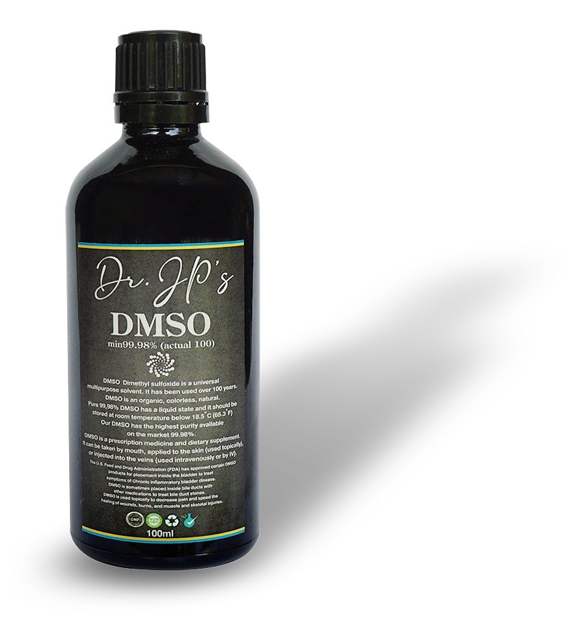 DMSO DIMETHYL SULFOXIDE ขวดเล็ก จุกหยด ช่วยรักษา ยืดอายุ ซ่อมเเซม DNA 100ml.(ผสมกับน้ำแร่ Silver)