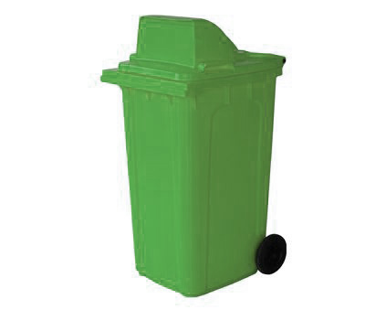 ถังขยะพลาสติก มีล้อเลื่อน ฝา1ช่องทิ้ง ขนาด 240 ลิตร