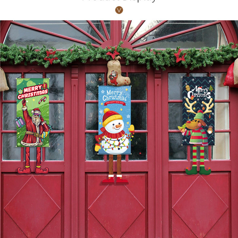 Christmas ป้ายธงคริสต์มาสแขวนผนัง ตกแต่งวันคริสต์มาส🎄