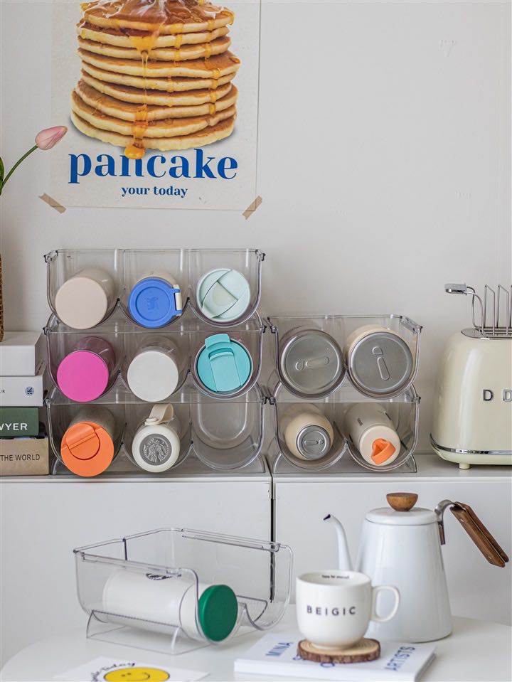 Transparent tumbler organizer