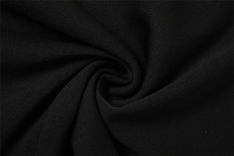 ชุดเดรสเกาะอก ดำ ถักหน้า ฮาโลวีน พร้อมส่งในไทย