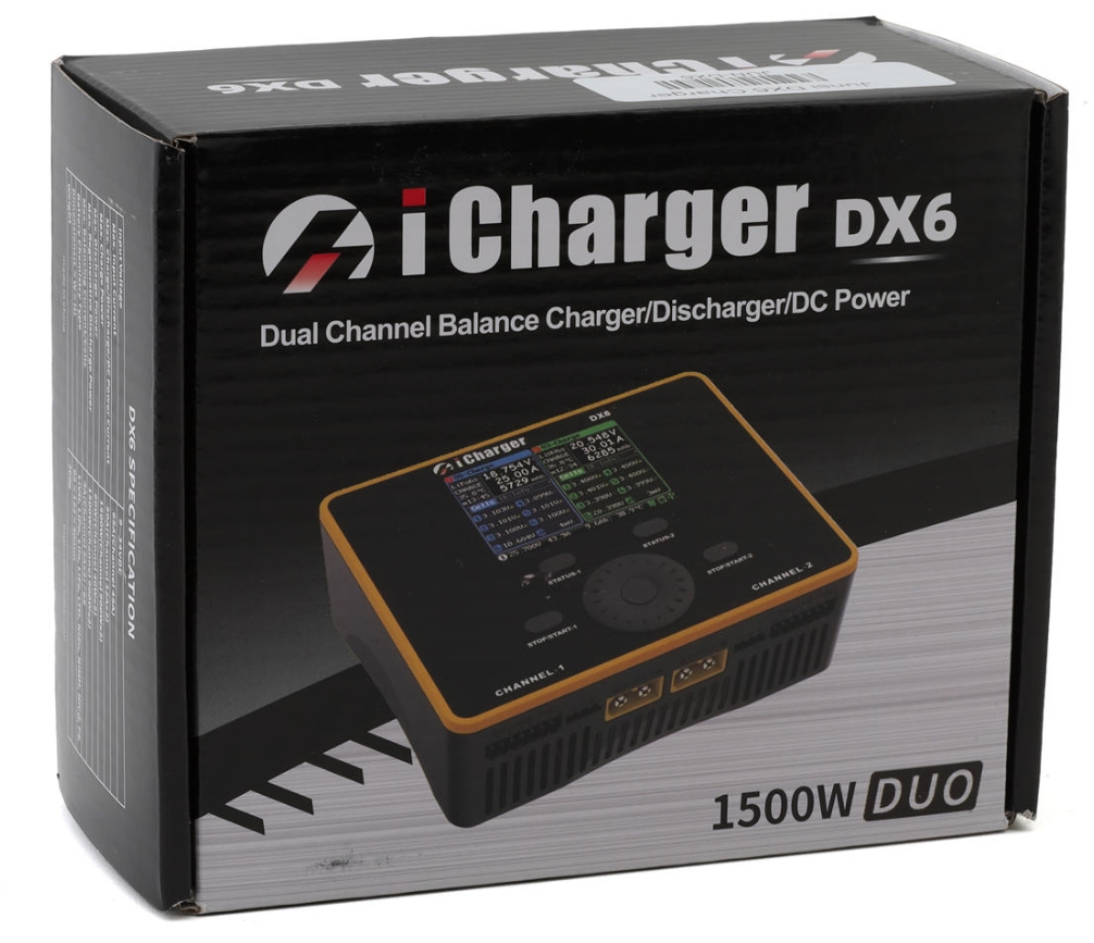 ที่ชาร์จ iCharger DX6 Dual Channel 1500W 50A LiPo 2x6S