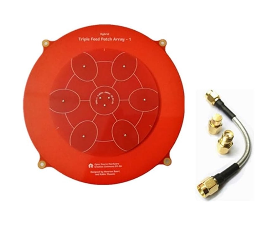 Pagoda Array FPV Antenna 150mm Triple Feed Patch 5.8GHz 14dBi