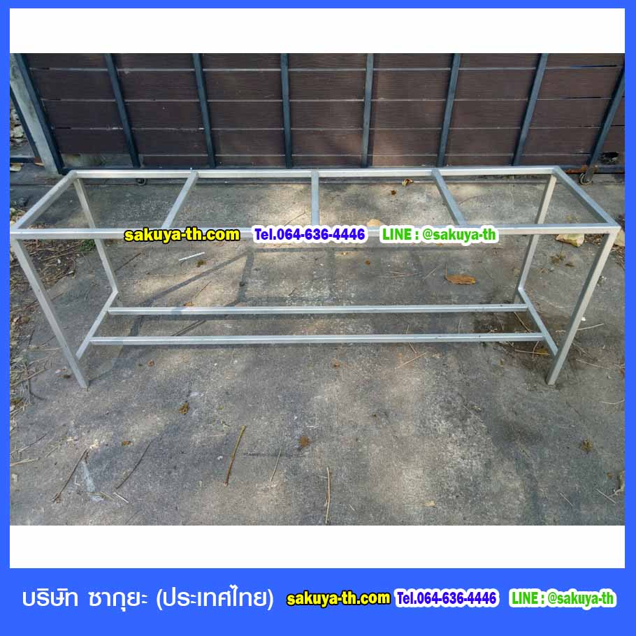 แท่นวางถังขยะ 60 ลิตร ขนาด 4 ช่อง แบบไม่มีแผงป้ายด้านหลัง