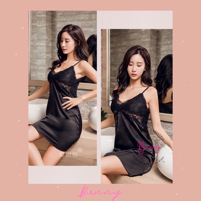 ชุดนอนสายเดี่ยว ซาติน 💥พร้อมส่ง💥