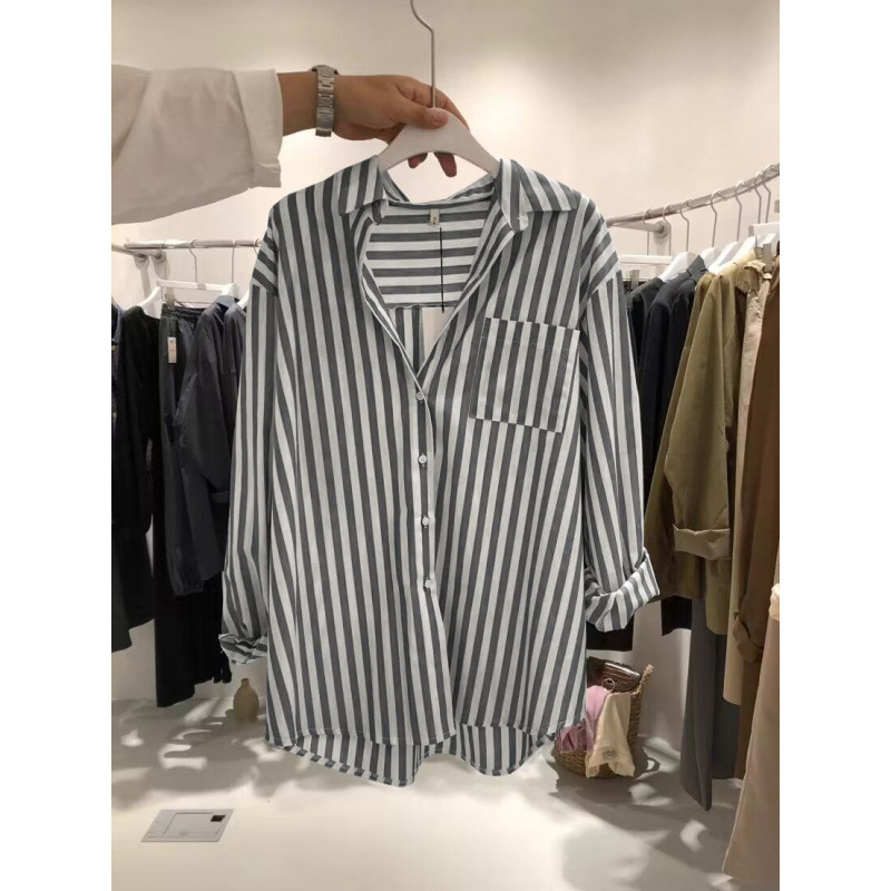 เสื้อเชิ๊ต สไตล์เกาหลี เชิ้ต Oversize สินค้าพร้อมส่งในไทย