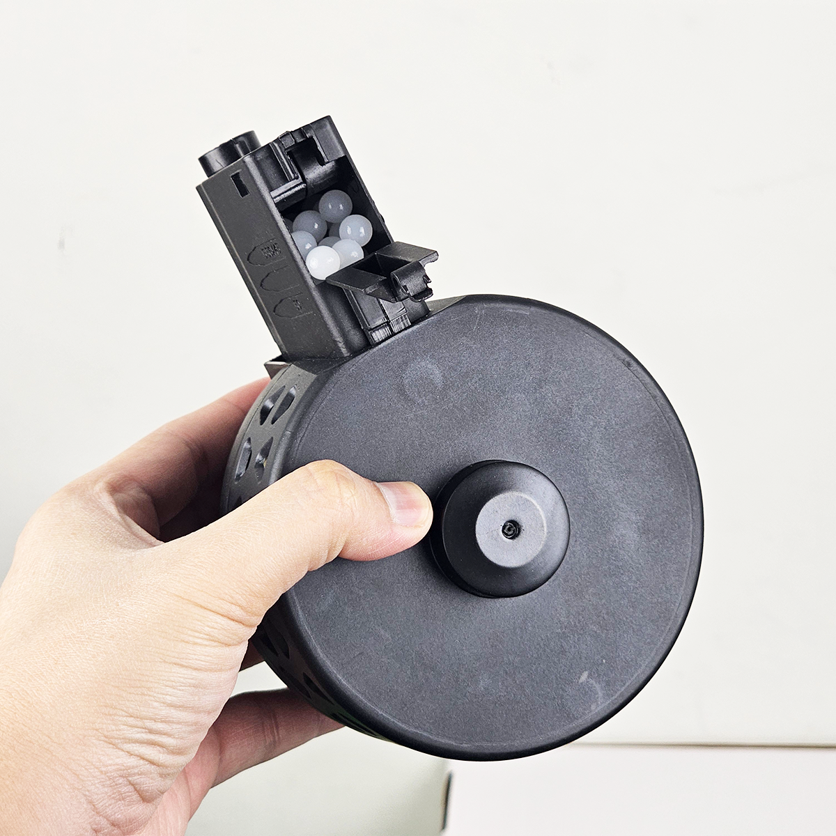 Magazine ทรงกลมจุได้ 550 ลูก สำหรับ ปืนเจลเบอร์ 23,41,44, 46 (MZD)