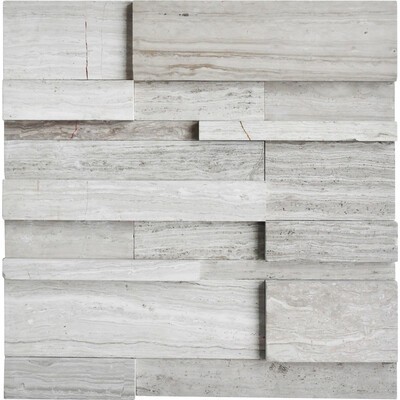 Marble Middle Mosaic (Gray) โมเสคหินอ่อน สามมิติ