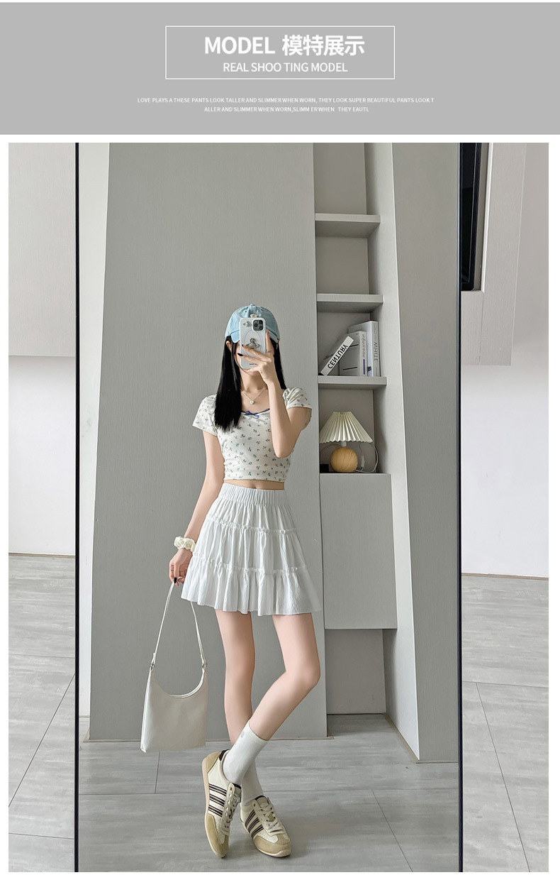 กระโปรงมินิแต่งระบาย กระโปรงน่ารัก รหัส JB4206