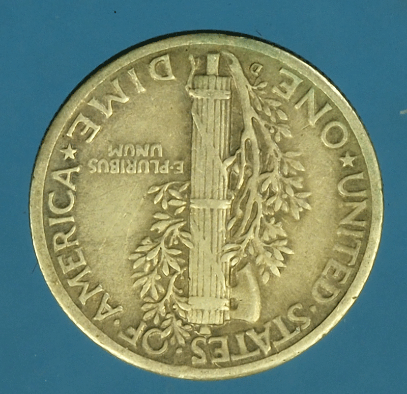 B2595 เหรียญกษาปณ์ประเทศสหรัฐอเมริกา ปี ค.ศ.1944 เนื้อเงิน 16