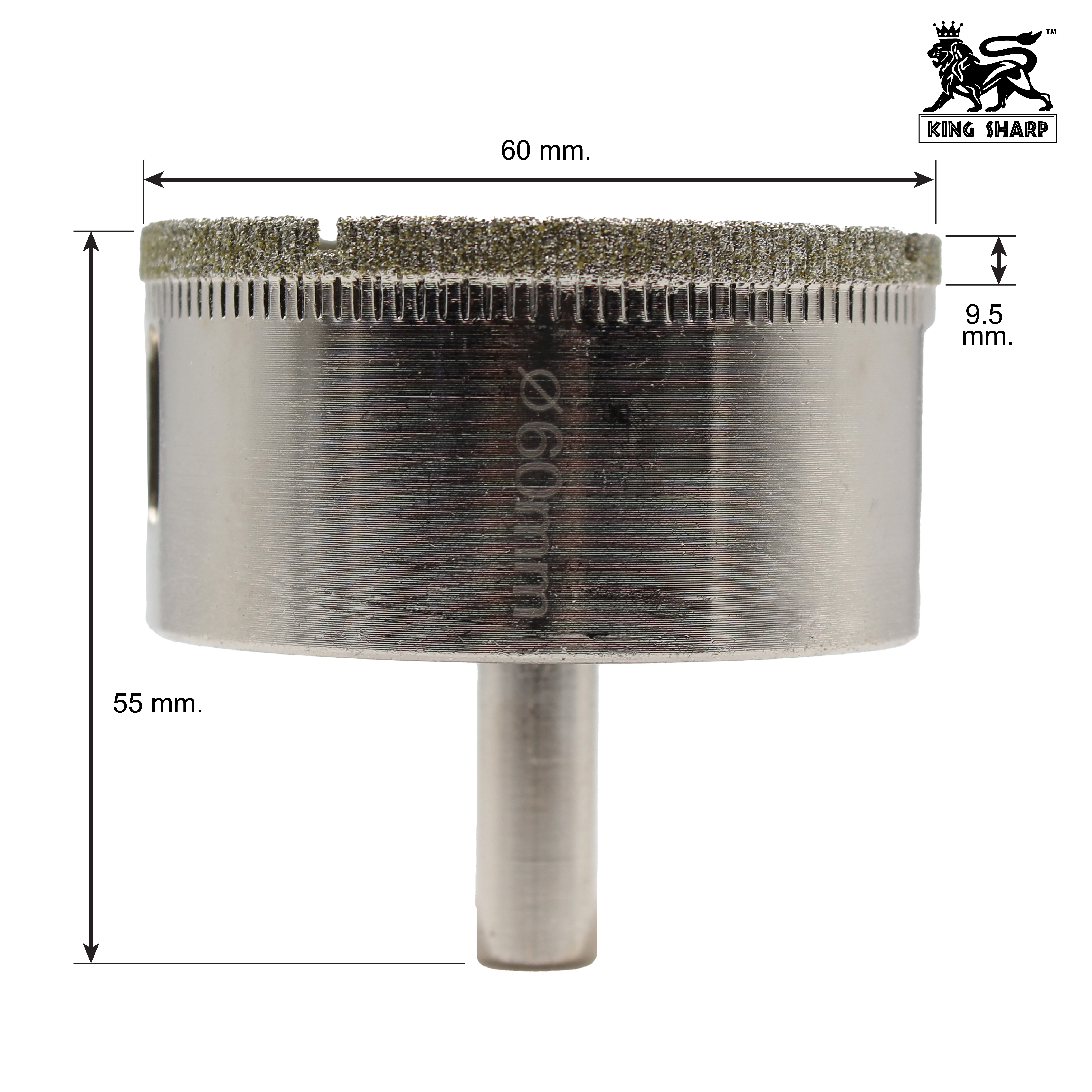 เพชรเจาะกระจก KINGSHARP (P) 60x55 mm.