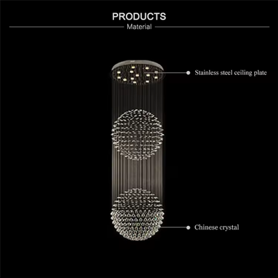 โคมไฟระย้า คริสตัล Chandelier Steel + Crystal LED GU10