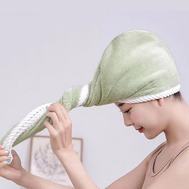 หมวกเช็ดผม ผ้าเช็ดผม ซับน้ำดีมาก ผมแห้งเร็ว