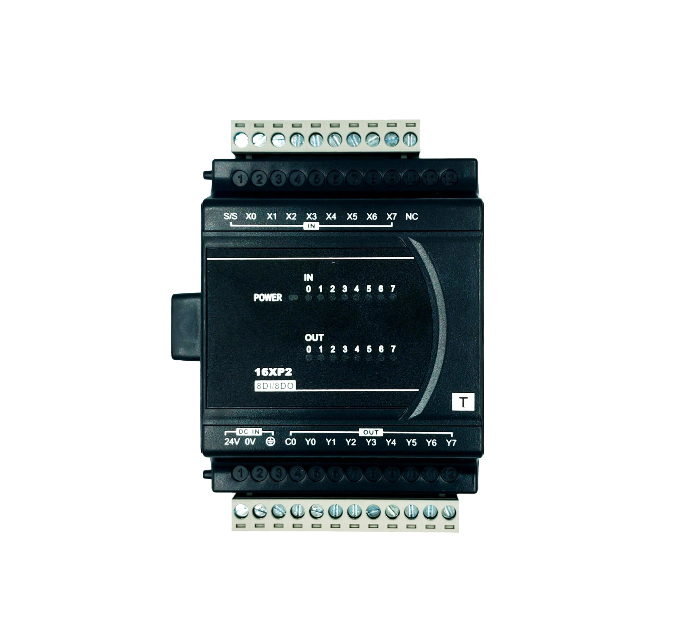 Delta PLC DVP16XP211T 8I/8O Extension, 24VDC Power-In, Transistor Output