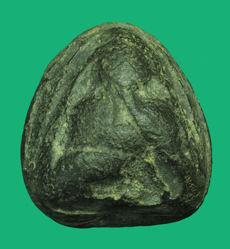 A5770 พระปิดตาเนื้อดินผสมผงใบลาน ไม่ทราบที่และปีสร้าง 6