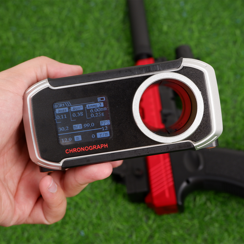 (10)GLOCK สีดำแดง ปืนเจลไฟฟ้า ของเล่น ยิงรัวได้ ชักยิงได้