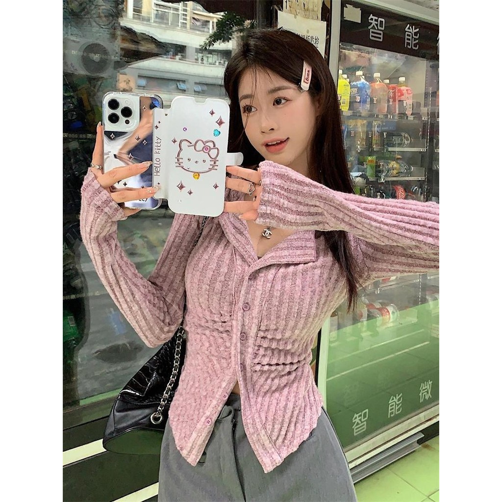 เสื้อไหมพรมแขนยาว สไตล์เกาหลี CN890