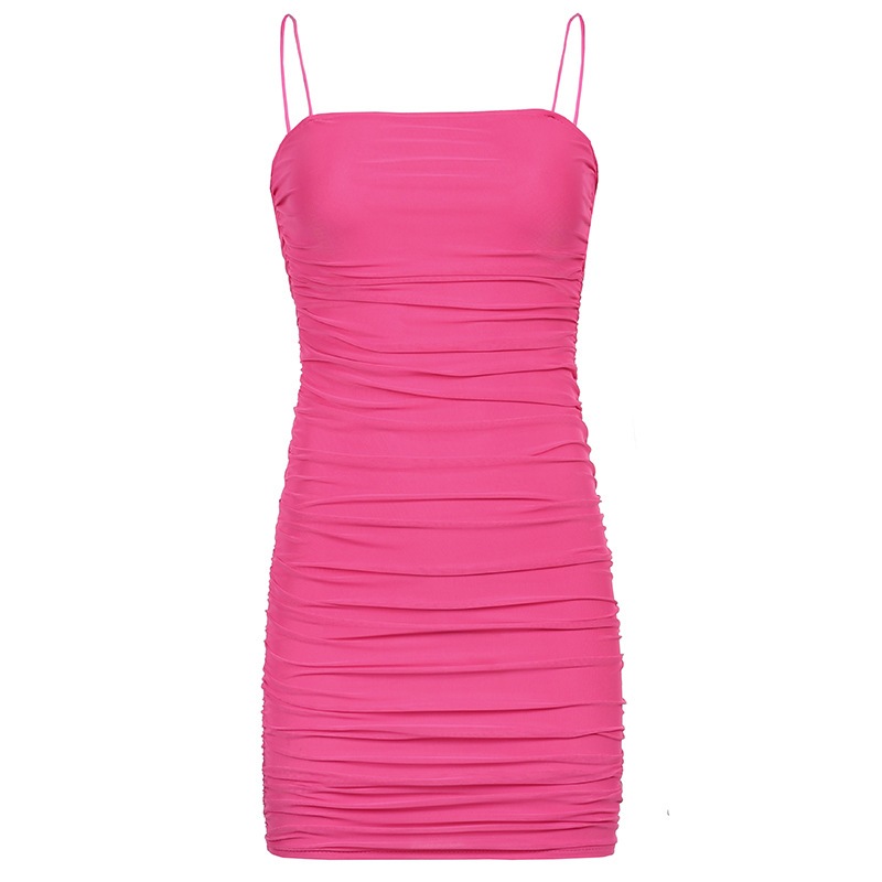 เดรสสายเดี่ยว ทรงเข้ารูปทรงเข้ารูป สุดเซ็กซี่ ชุดเดรสรัดรูป ชุดเดรสกระโปรงสั้น👗