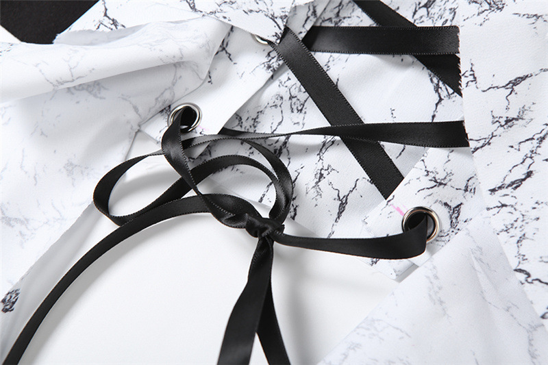 ชุดเดรสเกาะอก ดำ ถักหน้า ฮาโลวีน พร้อมส่งในไทย