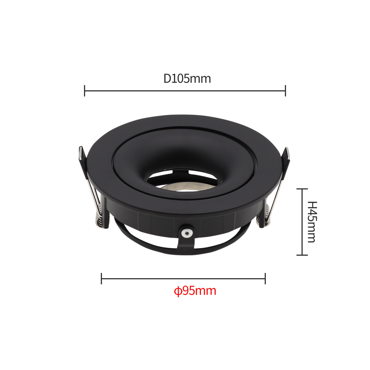 โคมไฟดาวน์ไลท์ ทรงกลม ปรับหมุนได้ 360° Downlight Round Adjustable Die-Cast Aluminum IP20