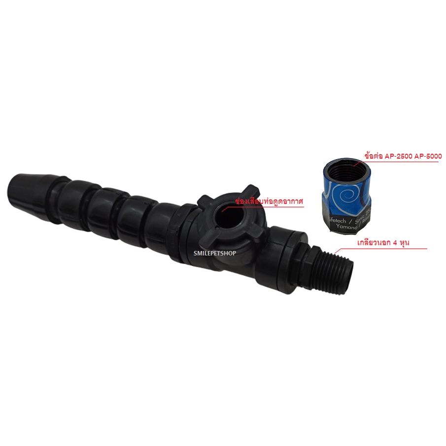 เจ็ตพ่นน้ำ 4 หุน หัวสวิงเกอร์(หัวเจ็ตพ่นน้ำ สำหรับต่อกับปั๊มน้ำเพื่อพ่นอากาศออกมา ช่วยเติมออกซิเจนในน้ำ)